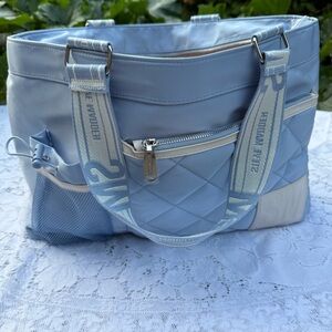 Steve Madden Stylish Blue Quilted Women's Nylon Tote Bag
